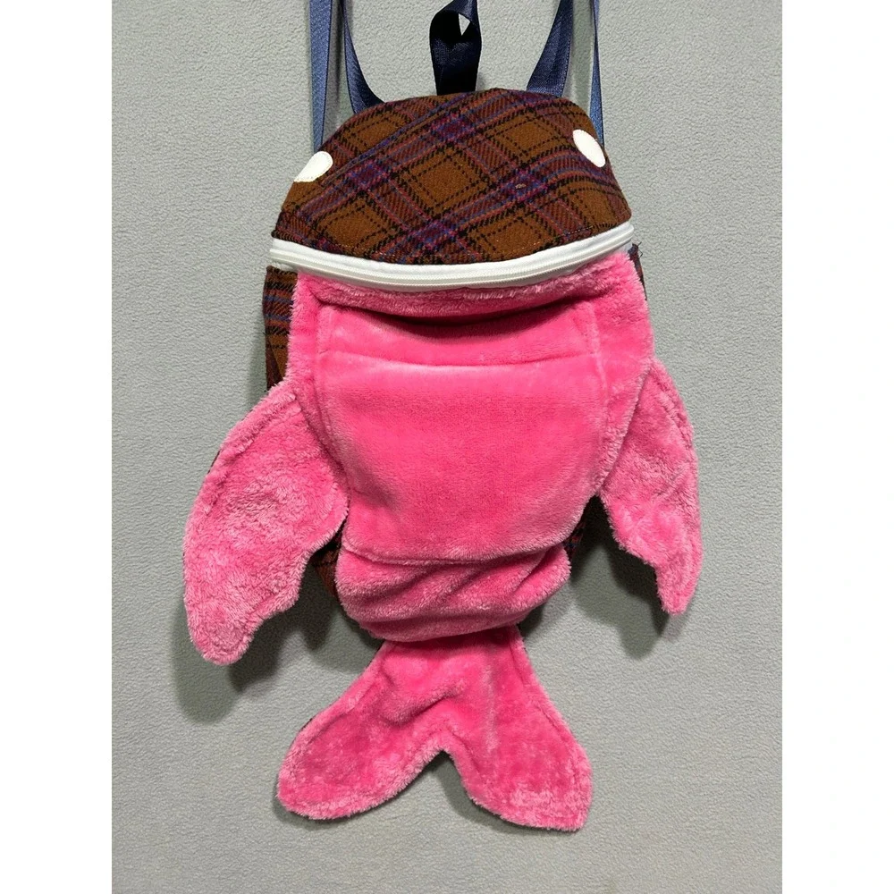 Homer Whales mini Backpack Handmade upcycled Fish zip close Abigail Kokai Alaska